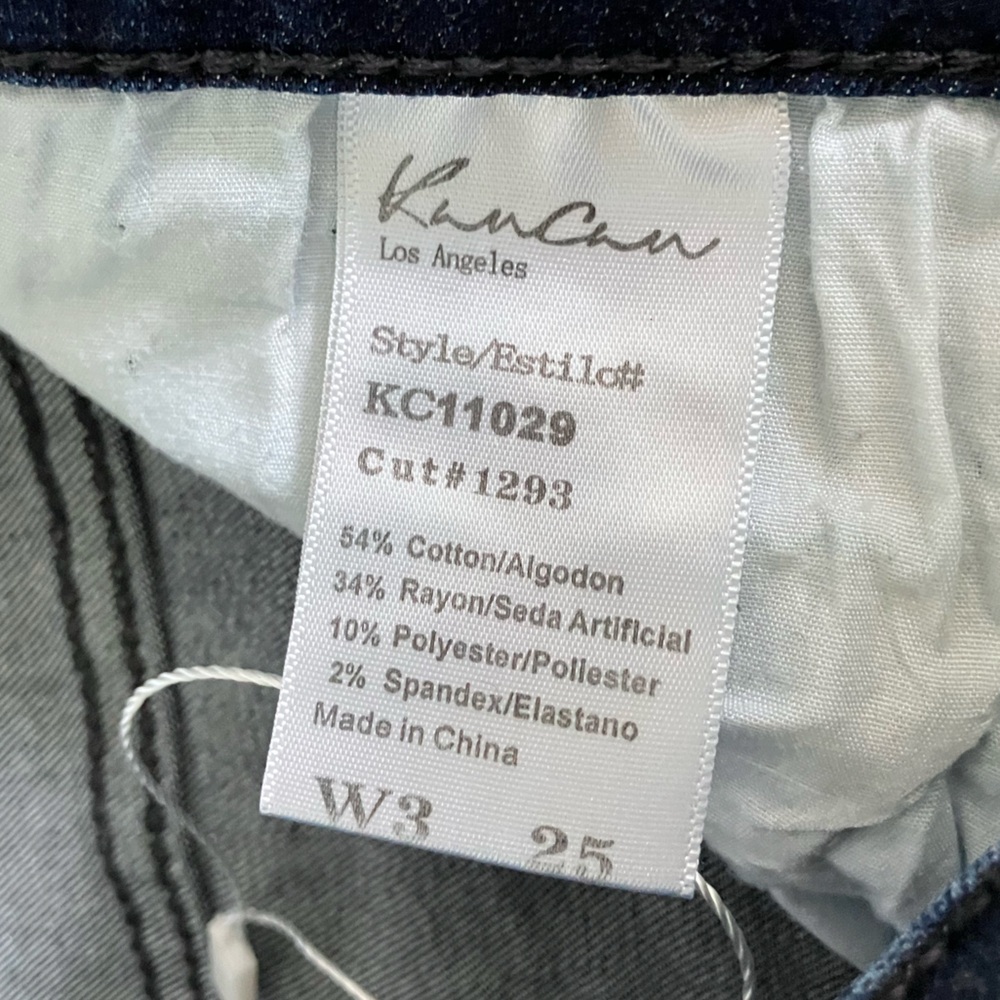 KANCAN Estilo Mid Rise Dark Wash Skinny Jeans Size 25 - Picture 10 of 10
